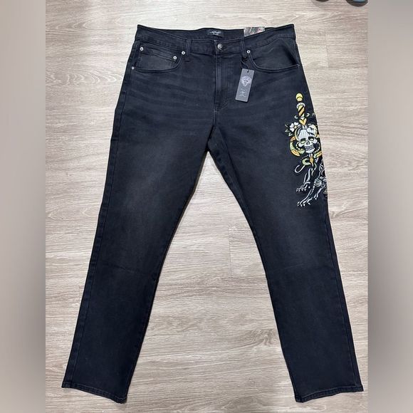 Ed Hardy Dagger Skull Slim Taper Jean